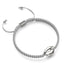 Kaurimuschel-Makramee-Armband in Weiß | 925 Sterlingsilber